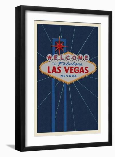 Welcome to Las Vegas Sign-Lantern Press-Framed Art Print