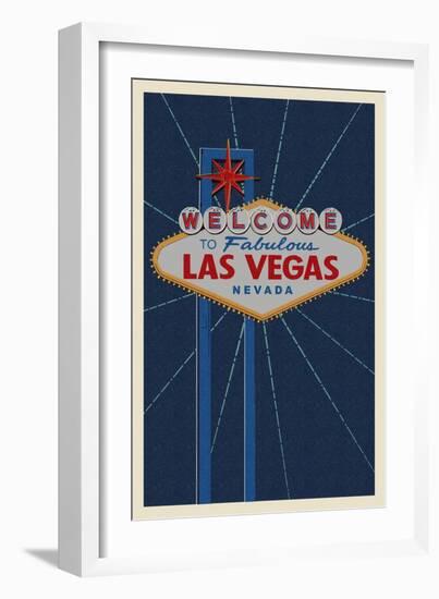 Welcome to Las Vegas Sign-Lantern Press-Framed Art Print