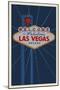Welcome to Las Vegas Sign-Lantern Press-Mounted Art Print