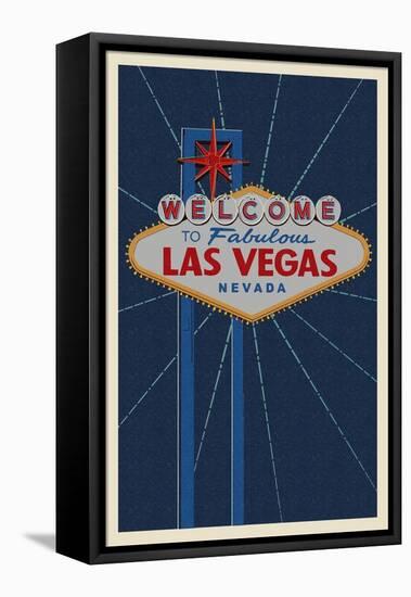 Welcome to Las Vegas Sign-Lantern Press-Framed Stretched Canvas