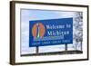 Welcome to Michigan Sign-Paul Souders-Framed Photographic Print