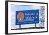 Welcome to Michigan Sign-Paul Souders-Framed Photographic Print