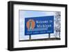 Welcome to Michigan Sign-Paul Souders-Framed Photographic Print