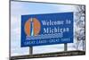 Welcome to Michigan Sign-Paul Souders-Mounted Photographic Print