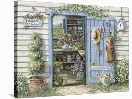 Welcome to My Garden-Janet Kruskamp-Stretched Canvas