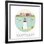 Welcome to Nantucket-danceyourlife-Framed Art Print