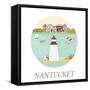 Welcome to Nantucket-danceyourlife-Framed Stretched Canvas