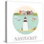 Welcome to Nantucket-danceyourlife-Stretched Canvas