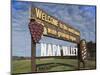 Welcome to Napa Valley Sign, Napa, Napa Valley Wine Country, Northern California, Usa-Walter Bibikow-Mounted Photographic Print