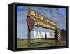 Welcome to Napa Valley Sign, Napa, Napa Valley Wine Country, Northern California, Usa-Walter Bibikow-Framed Stretched Canvas