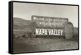 Welcome to Napa Valley sign-null-Framed Stretched Canvas