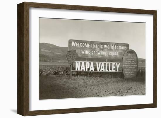 Welcome to Napa Valley sign-null-Framed Art Print