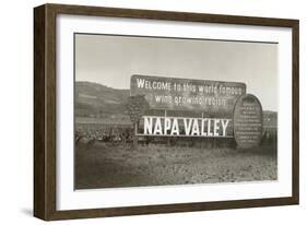 Welcome to Napa Valley sign-null-Framed Art Print