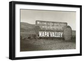 Welcome to Napa Valley sign-null-Framed Art Print