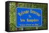 Welcome to New Hampshire Sign-Paul Souders-Framed Stretched Canvas