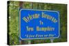 Welcome to New Hampshire Sign-Paul Souders-Stretched Canvas