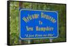 Welcome to New Hampshire Sign-Paul Souders-Framed Stretched Canvas