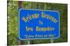 Welcome to New Hampshire Sign-Paul Souders-Stretched Canvas