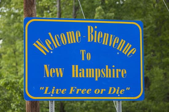 Welcome To New Hampshire Sign Photographic Print Paul Souders