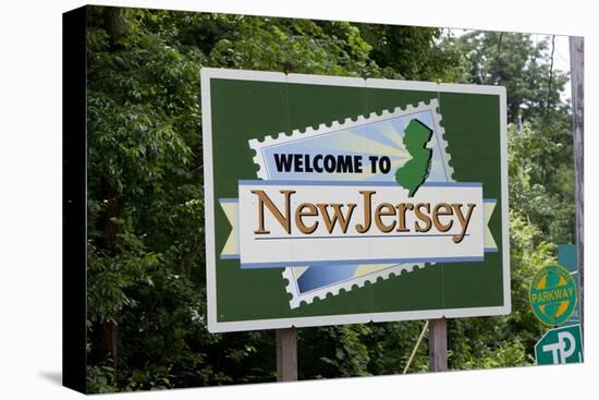 Welcome to New Jersey Sign-Paul Souders-Stretched Canvas