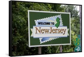 Welcome to New Jersey Sign-Paul Souders-Framed Stretched Canvas