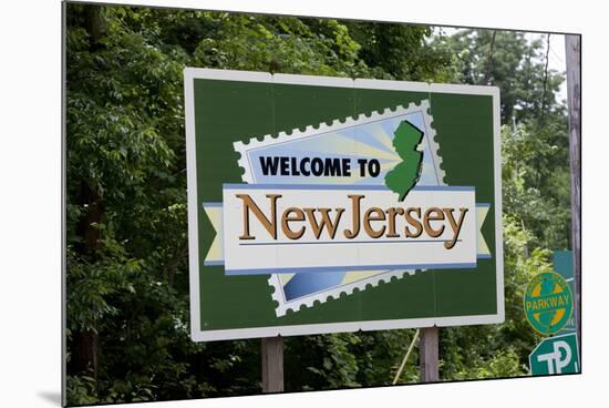 Welcome to New Jersey Sign-Paul Souders-Mounted Photographic Print