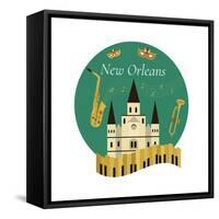 Welcome to New Orleans - St Louis Cathedral-danceyourlife-Framed Stretched Canvas