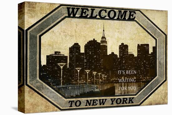 Welcome To New York-null-Stretched Canvas