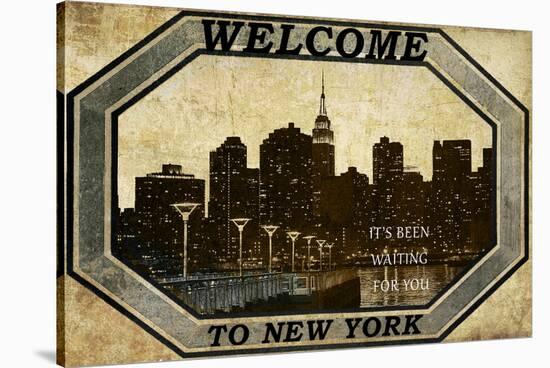 Welcome To New York-null-Stretched Canvas