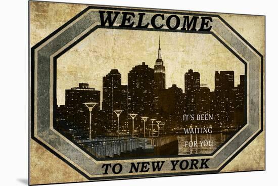 Welcome To New York-null-Mounted Poster