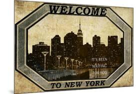 Welcome To New York-null-Mounted Poster