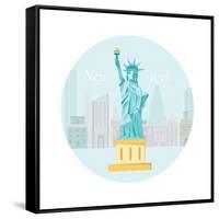 Welcome to New York-danceyourlife-Framed Stretched Canvas