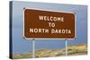 Welcome to North Dakota Sign-Paul Souders-Stretched Canvas