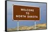 Welcome to North Dakota Sign-Paul Souders-Framed Stretched Canvas