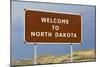 Welcome to North Dakota Sign-Paul Souders-Mounted Photographic Print