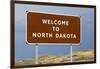 Welcome to North Dakota Sign-Paul Souders-Framed Photographic Print