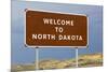Welcome to North Dakota Sign-Paul Souders-Mounted Photographic Print