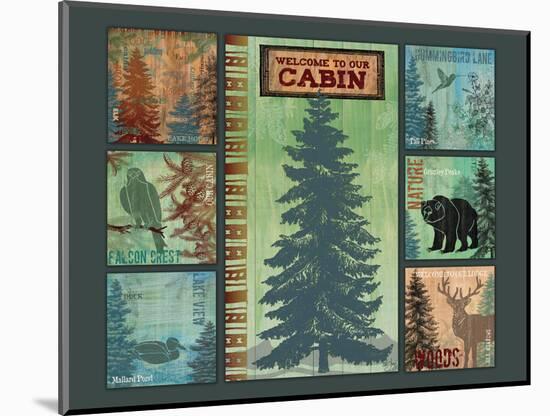 Welcome to Our Cabin 2-Bee Sturgis-Mounted Art Print