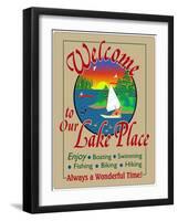 Welcome to Our Lake Place-Mark Frost-Framed Giclee Print