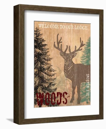 Welcome to Our Lodge-Bee Sturgis-Framed Art Print
