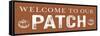 Welcome to Our Patch-lettered & lined-Framed Stretched Canvas