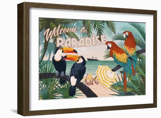 Welcome to Paradise I-Janelle Penner-Framed Art Print