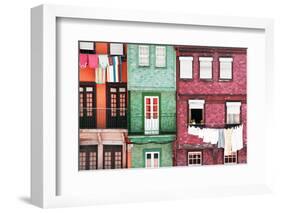 Welcome to Portugal Collection - Beautiful Colorful Traditional Facades VI-Philippe Hugonnard-Framed Photographic Print