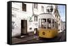 Welcome to Portugal Collection - Bica Elevator Yellow Tram in Lisbon II-Philippe Hugonnard-Framed Stretched Canvas