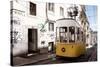 Welcome to Portugal Collection - Bica Elevator Yellow Tram in Lisbon II-Philippe Hugonnard-Stretched Canvas