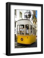 Welcome to Portugal Collection - Bica Elevator Yellow Tram in Lisbon III-Philippe Hugonnard-Framed Photographic Print