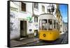 Welcome to Portugal Collection - Bica Elevator Yellow Tram in Lisbon-Philippe Hugonnard-Framed Stretched Canvas