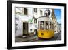 Welcome to Portugal Collection - Bica Elevator Yellow Tram in Lisbon-Philippe Hugonnard-Framed Photographic Print