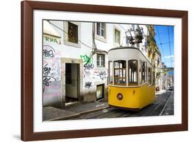 Welcome to Portugal Collection - Bica Elevator Yellow Tram in Lisbon-Philippe Hugonnard-Framed Photographic Print