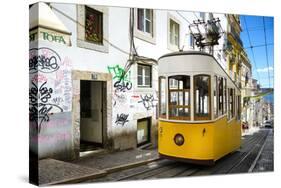 Welcome to Portugal Collection - Bica Elevator Yellow Tram in Lisbon-Philippe Hugonnard-Stretched Canvas